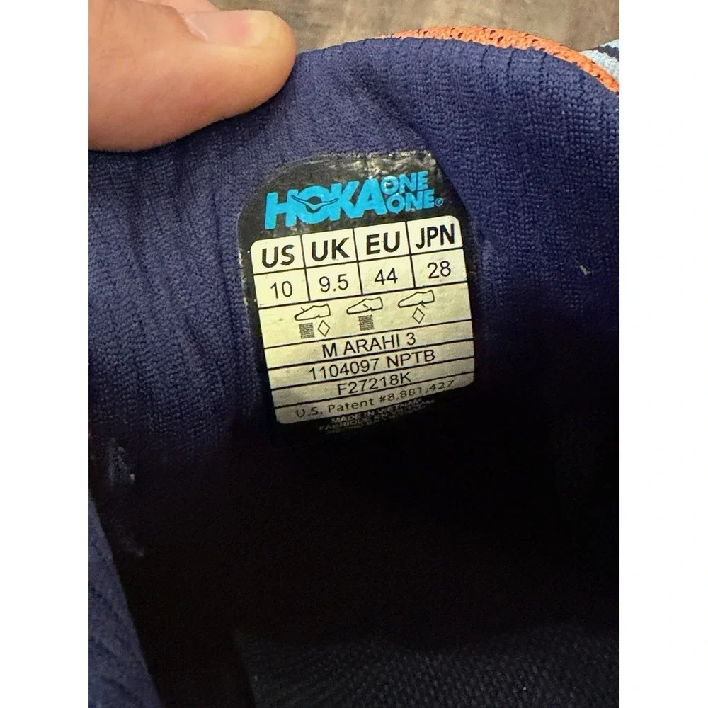 Size 10 - Hoka One One Arahi 3 Blue - 1104097-NPTB Running Comfort Colorful‎